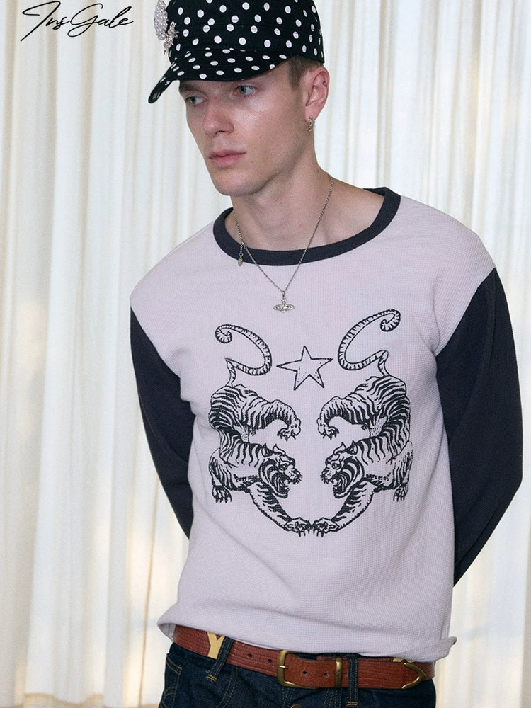 InsGale 25AW 黑白老虎長T